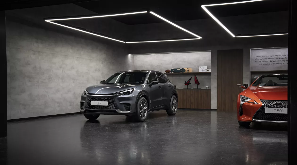 Concept car of next-generation battery-electric Lexus at Japan Mobility ...