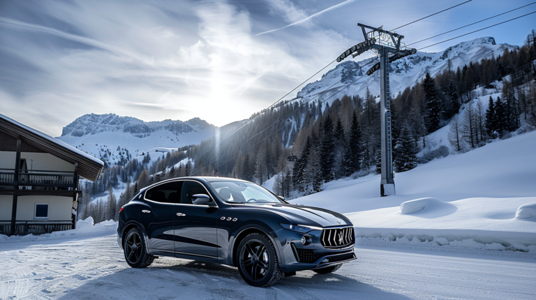 Maserati Levante ski gondola