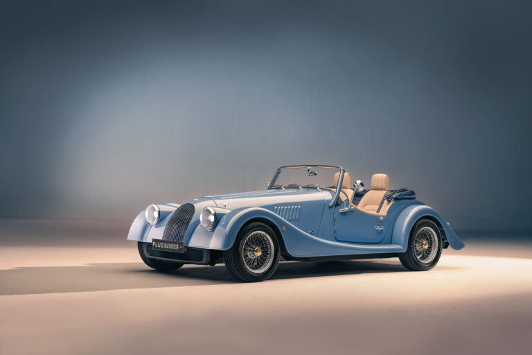 New Morgan Plus Four Studio Blue