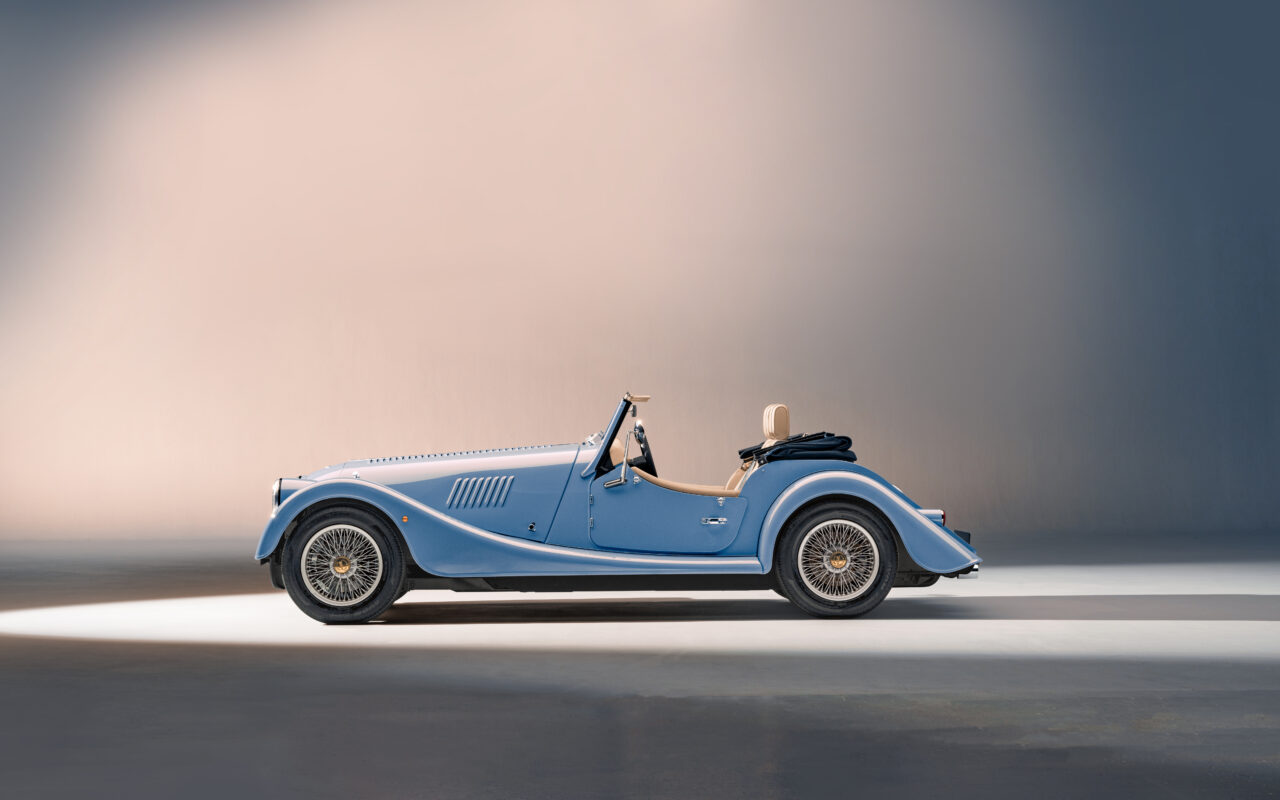 New Morgan Plus Four Studio Blue