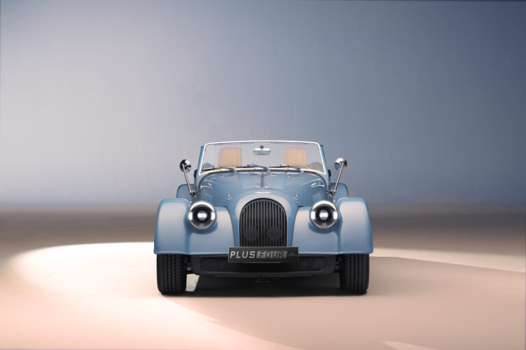 New Morgan Plus Four Studio Blue